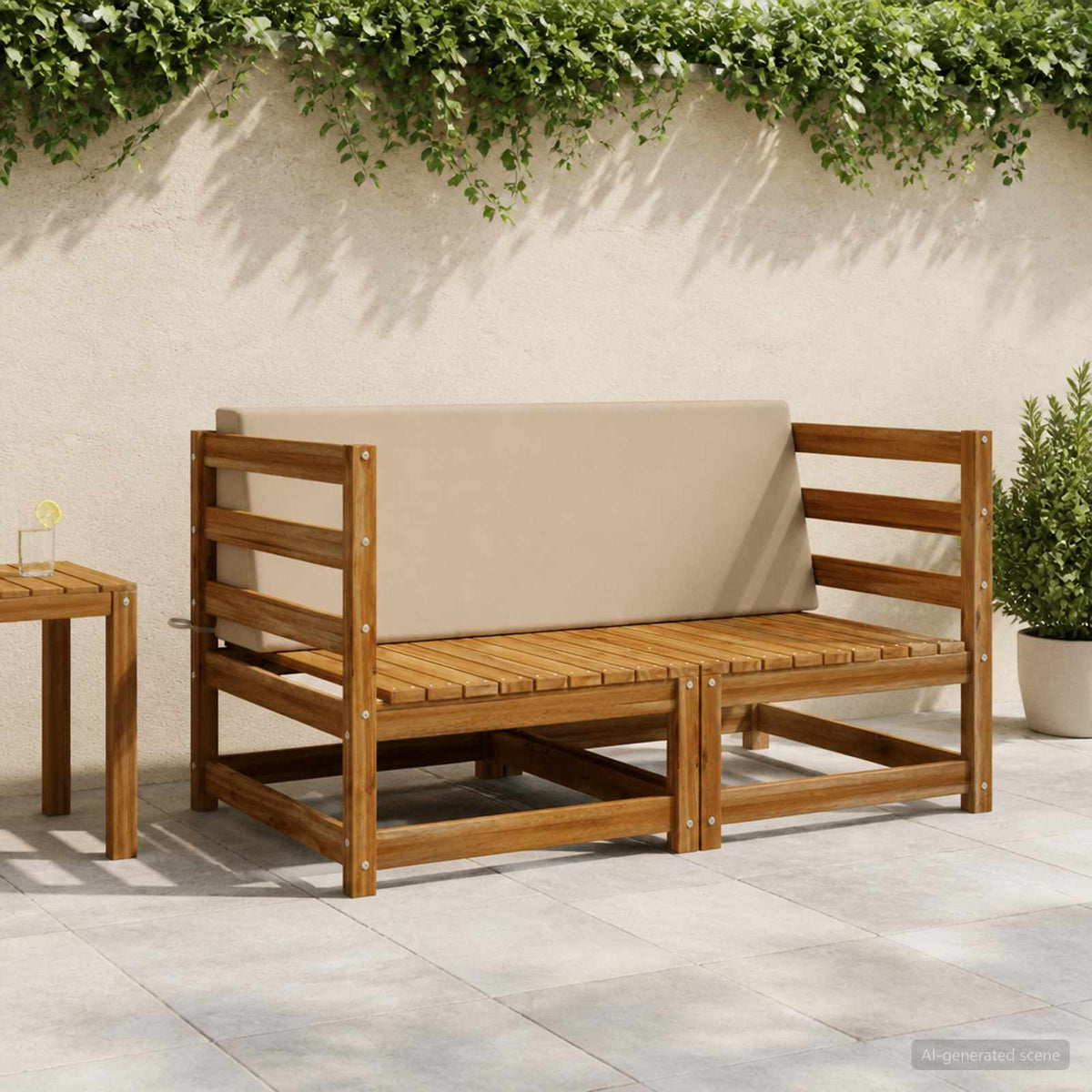 Back cushion SOEST 100% Polyester Sand 120 x 20 x 40 cm