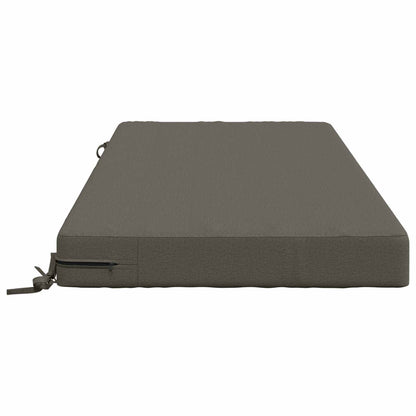 Seat Cushion SOEST 100% Polyester Grey 120 x 80 x 10 cm