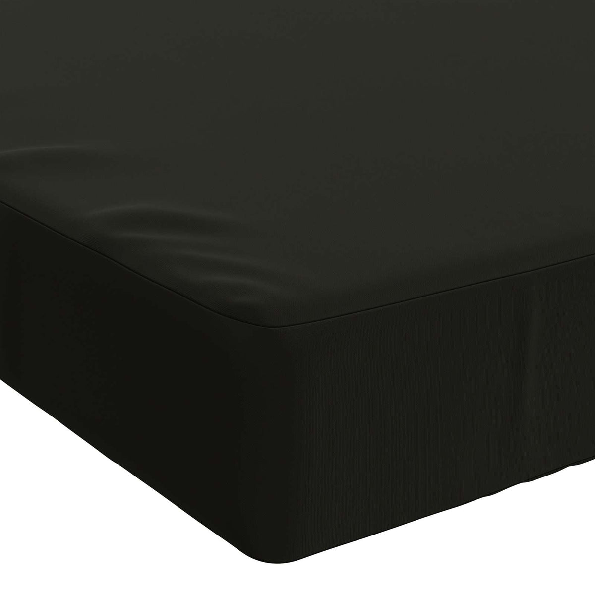 Seat Cushion SOEST 100% Polyester Black 120 x 80 x 10 cm