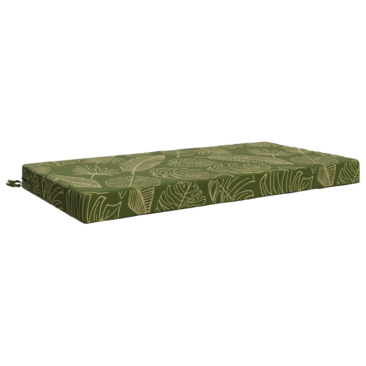 Seat Cushion SOEST 100% Polyester Leaf Design 120 x 80 x 10 cm