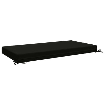 Seat Cushion SOEST 100% Polyester Black 120 x 60 x 10 cm