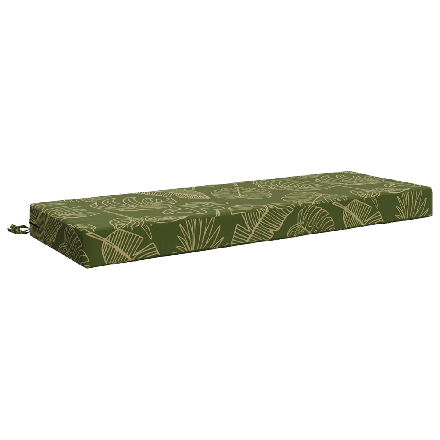 Seat Cushion SOEST 100% Polyester Leaf Design 120 x 40 x 10 cm