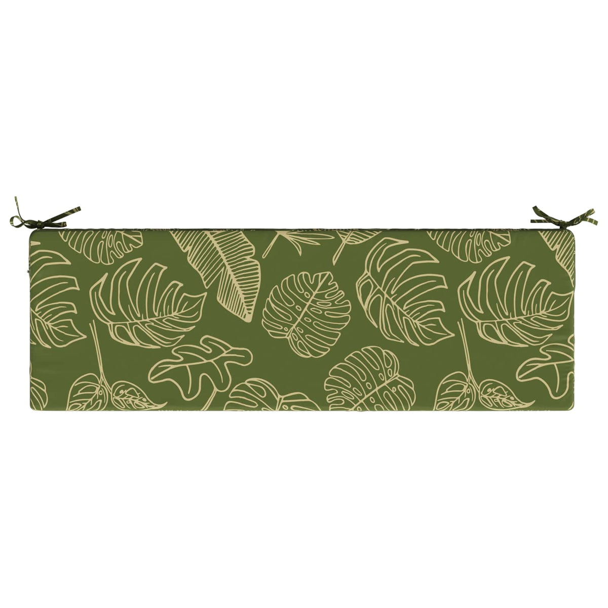 Seat Cushion SOEST 100% Polyester Leaf Design 120 x 40 x 10 cm