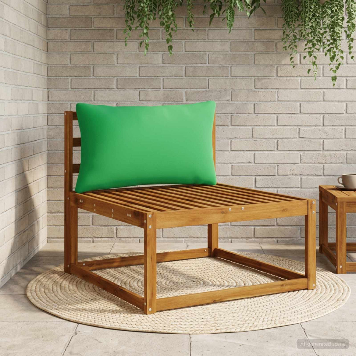 1-Piece Back Cushion PUTTEN 100% Polyester Green