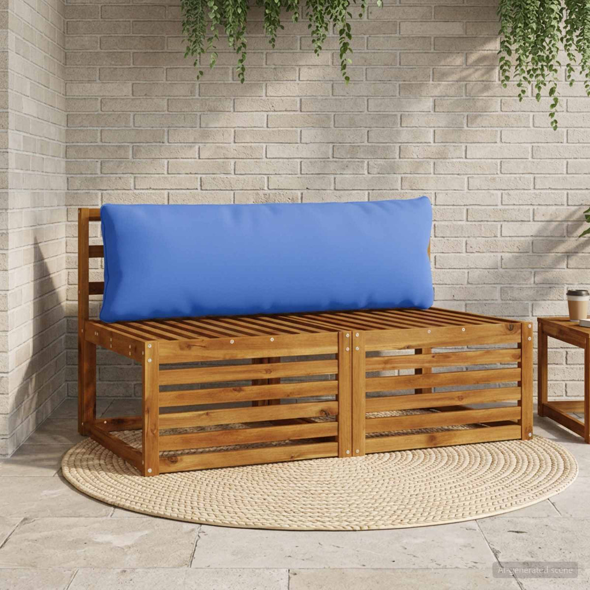 1-Piece Back Cushion PUTTEN 100% Polyester Royal Blue