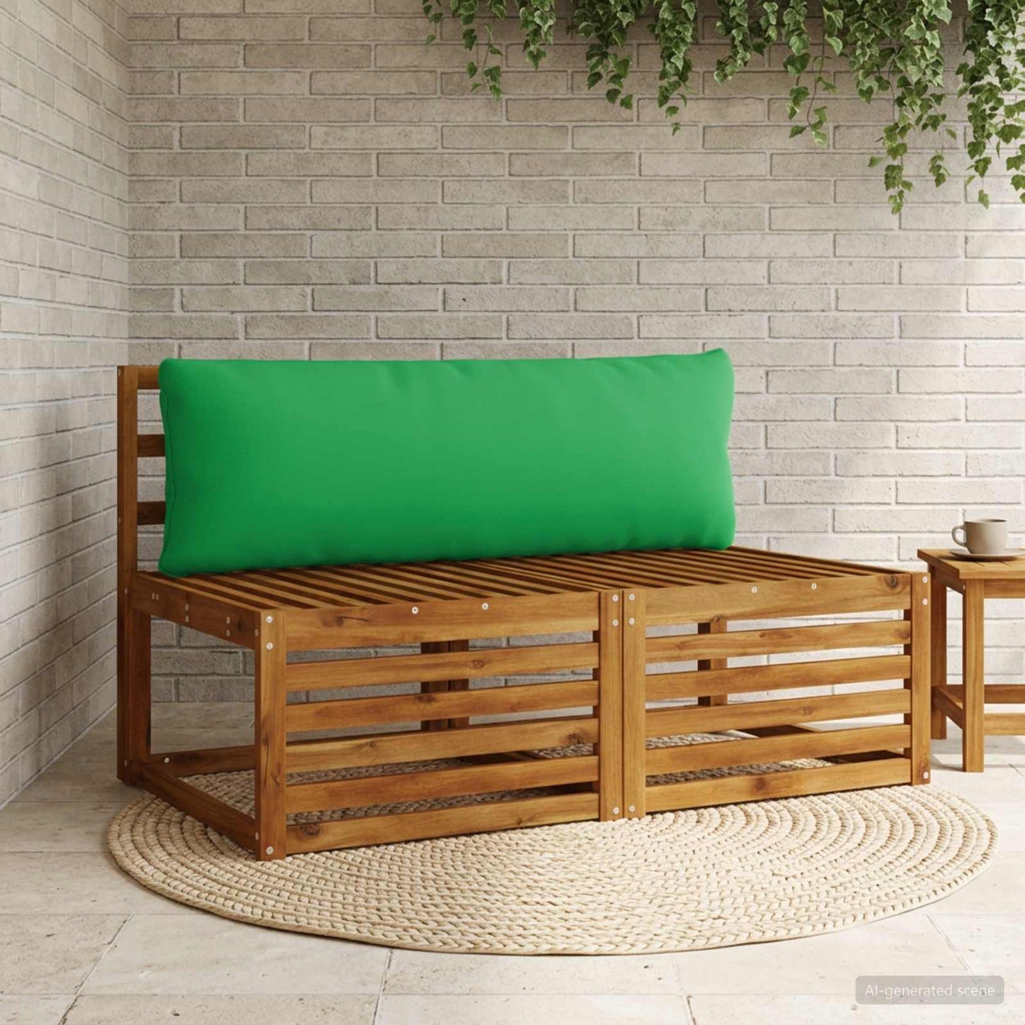 1-Piece Back Cushion PUTTEN 100% Polyester Green
