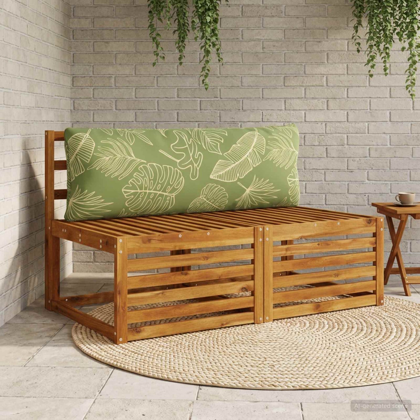 1-Piece Back Cushion PUTTEN 100% Polyester Leaf Design