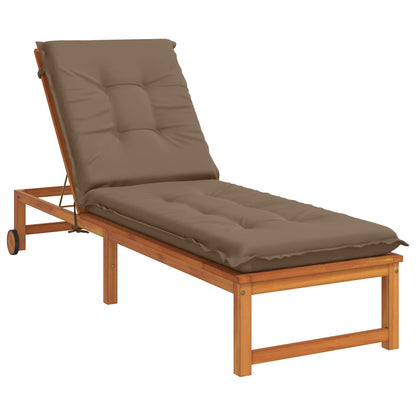 Sunlounger Cushion GEMERT 100% Polyester Taupe 190 x 60 x 9 cm