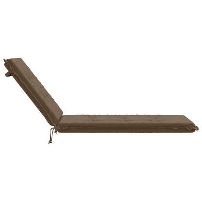 Sunlounger Cushion GEMERT 100% Polyester Taupe 190 x 60 x 9 cm