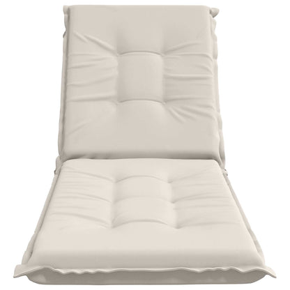 Sunlounger Cushion GEMERT 100% Polyester White 190 x 60 x 9 cm