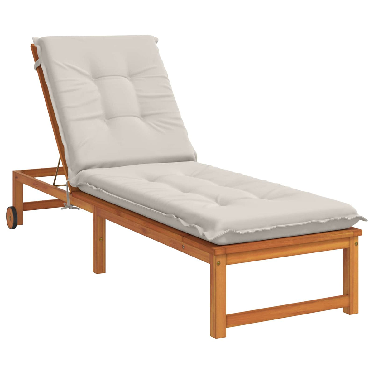 Sunlounger Cushion GEMERT 100% Polyester White 190 x 60 x 9 cm
