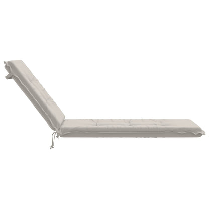 Sunlounger Cushion GEMERT 100% Polyester White 190 x 60 x 9 cm