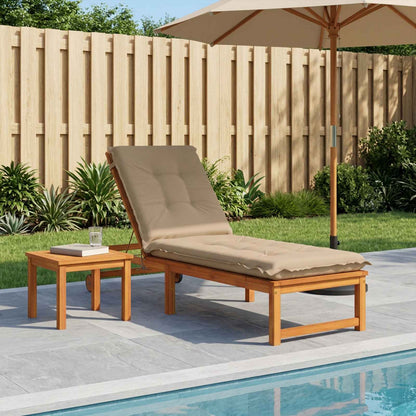 Sunlounger Cushion GEMERT 100% Polyester Sand 190 x 60 x 9 cm