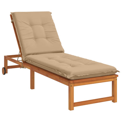 Sunlounger Cushion GEMERT 100% Polyester Sand 190 x 60 x 9 cm