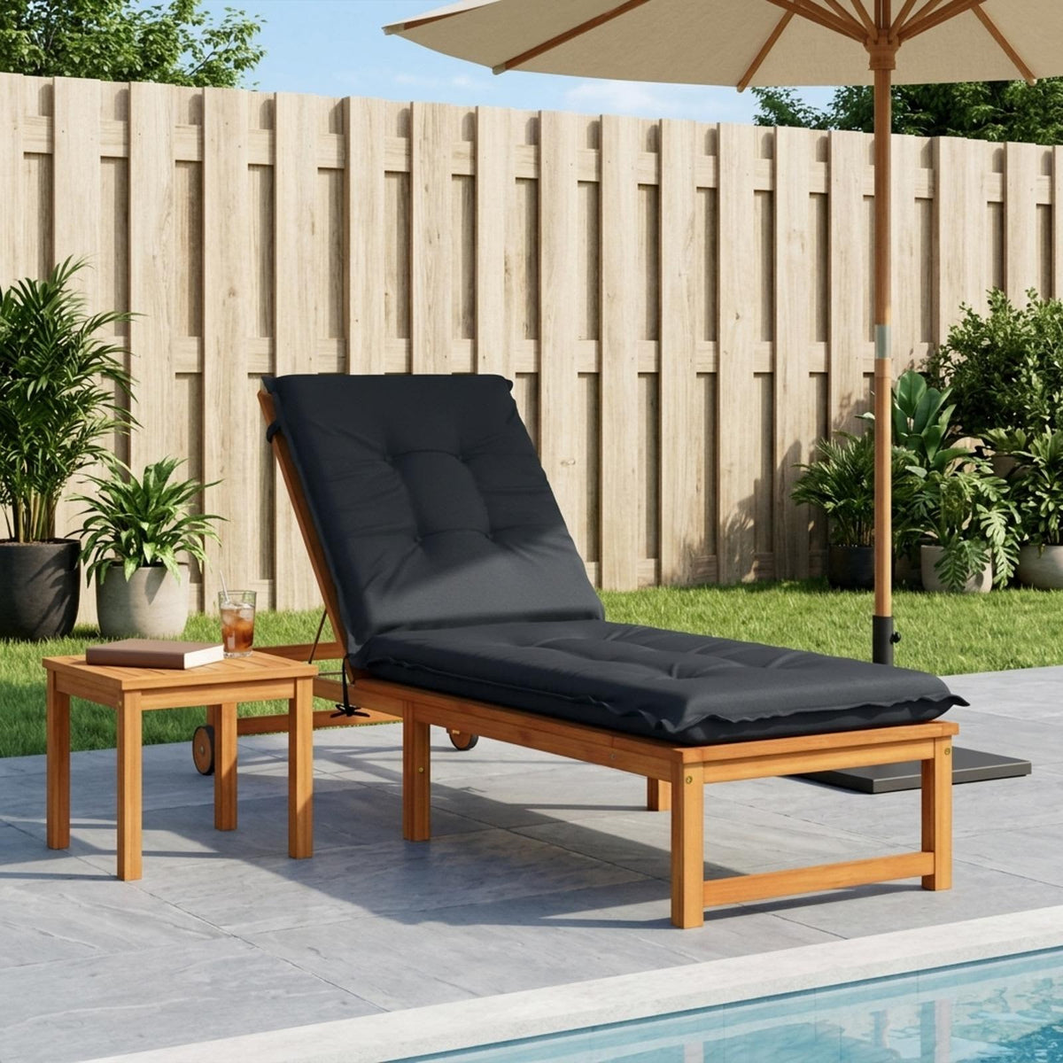 Sunlounger Cushion GEMERT 100% Polyester Dark Blue