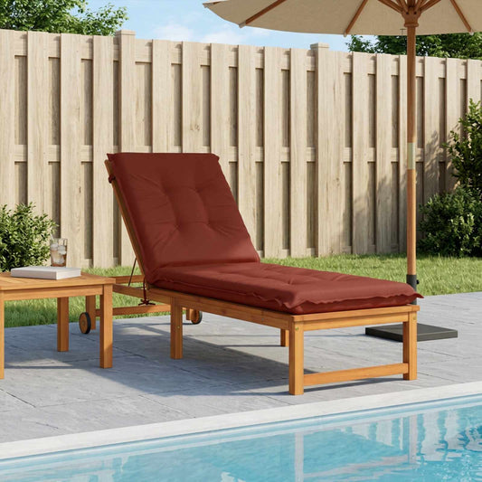 Sunlounger Cushion GEMERT 100% Polyester Red 190 x 60 x 9 cm