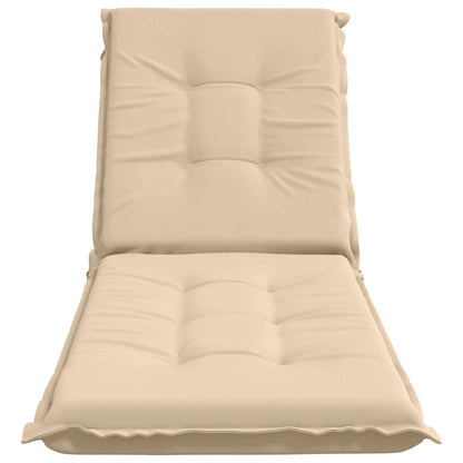 Sunlounger Cushion GEMERT 100% Polyester Cream 190 x 60 x 9 cm