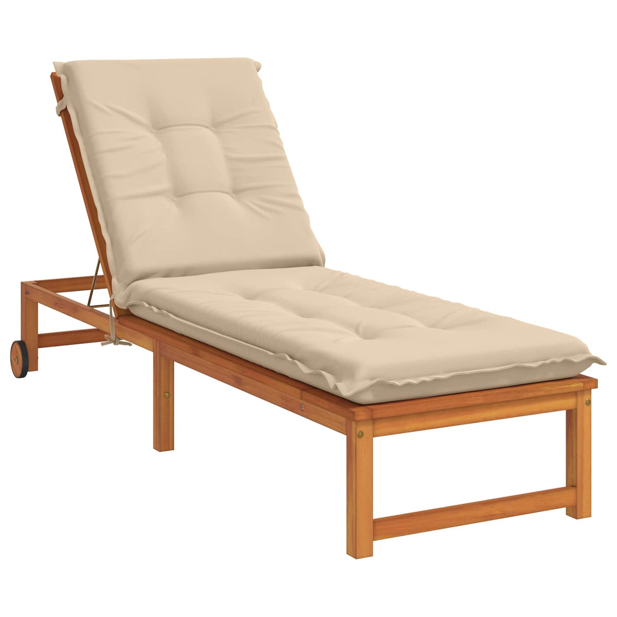 Sunlounger Cushion GEMERT 100% Polyester Cream 190 x 60 x 9 cm