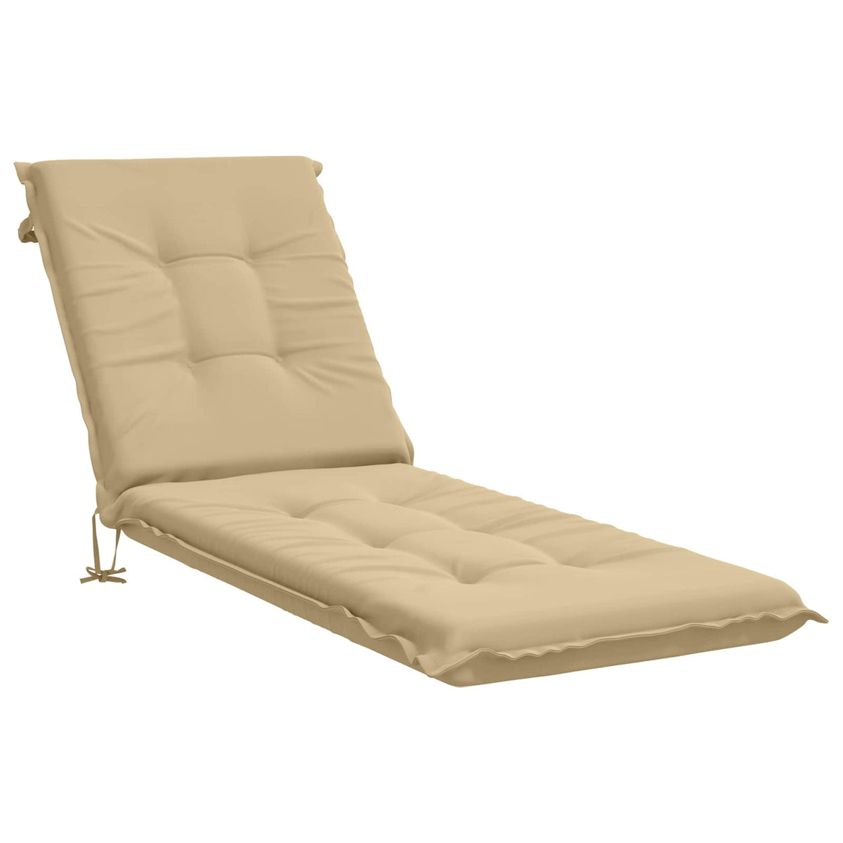 Sunlounger Cushion GEMERT 100% Polyester Beige 190 x 60 x 9 cm