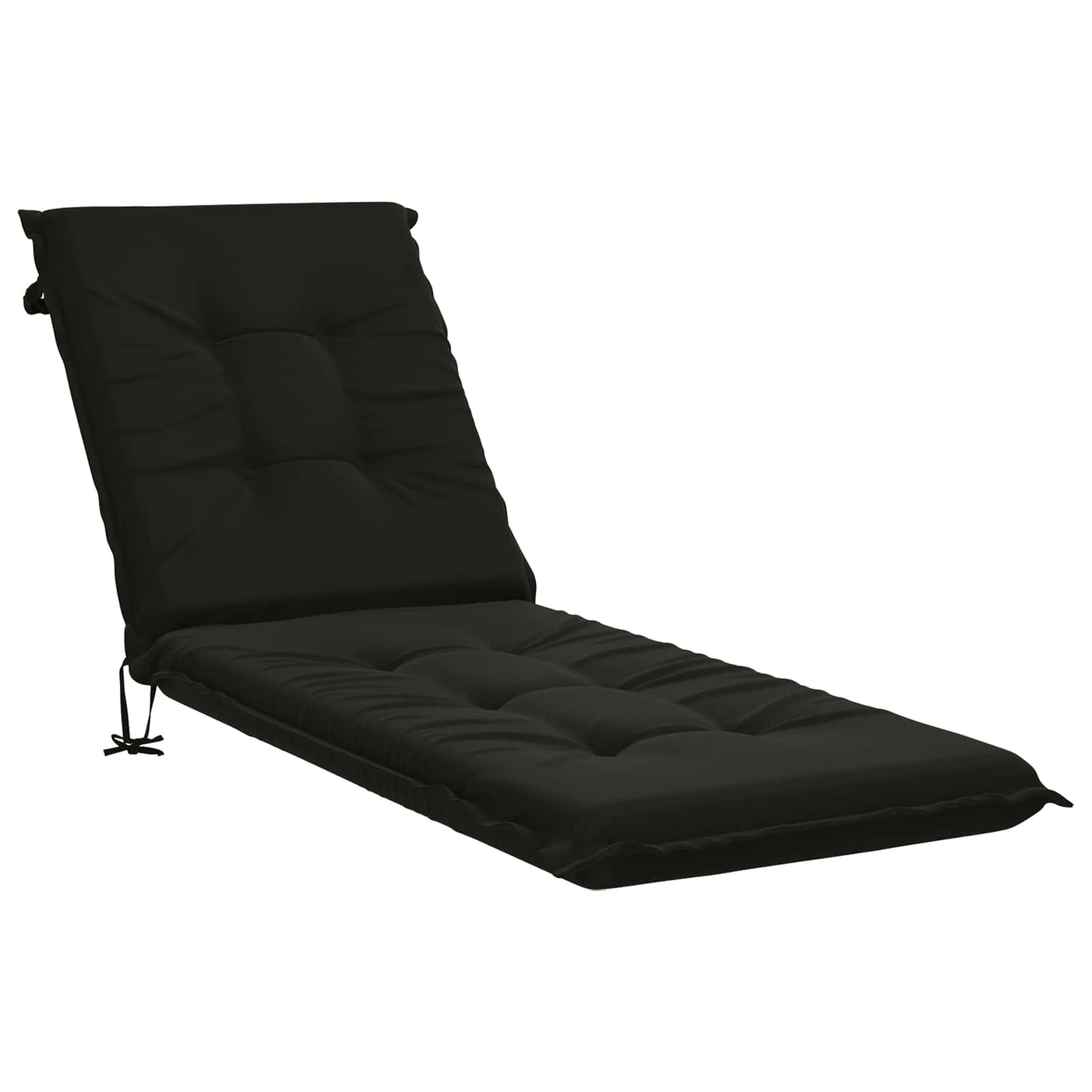 Sunlounger Cushion GEMERT 100% Polyester Black 190 x 60 x 9 cm