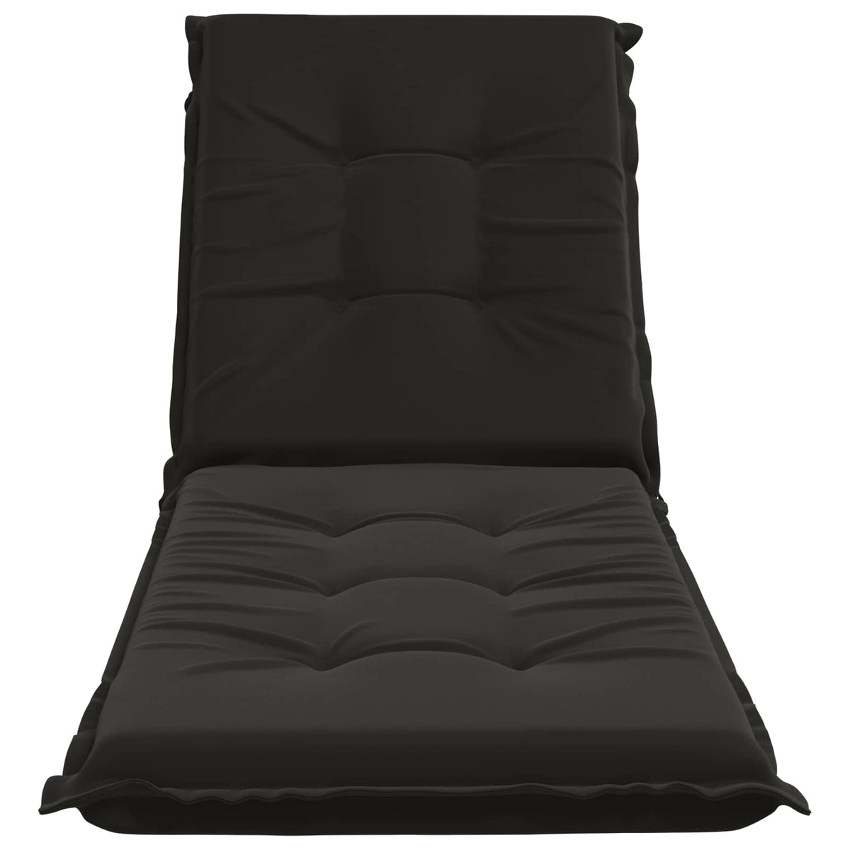 Sunlounger Cushion GEMERT 100% Polyester Black 190 x 60 x 9 cm