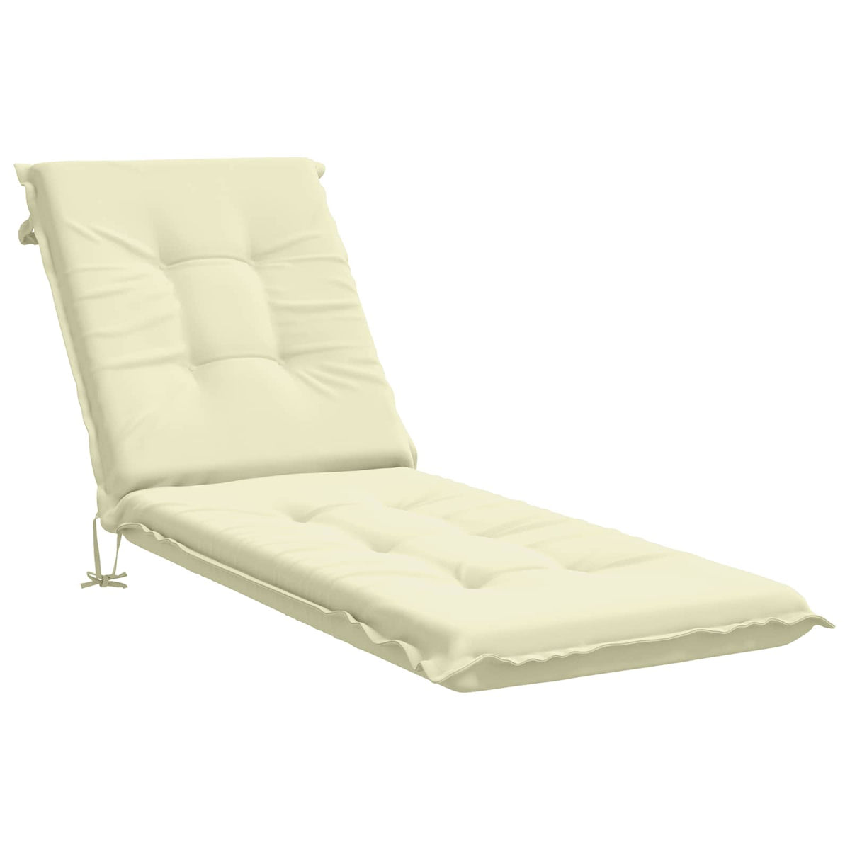 Sunlounger Cushion GEMERT 100% Polyester Cream 190 x 60 x 9 cm