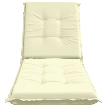 Sunlounger Cushion GEMERT 100% Polyester Cream 190 x 60 x 9 cm