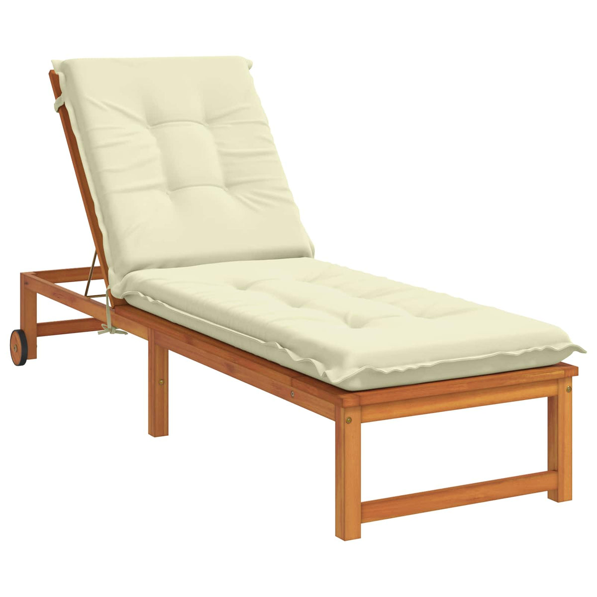 Sunlounger Cushion GEMERT 100% Polyester Cream 190 x 60 x 9 cm