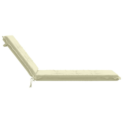 Sunlounger Cushion GEMERT 100% Polyester Cream 190 x 60 x 9 cm