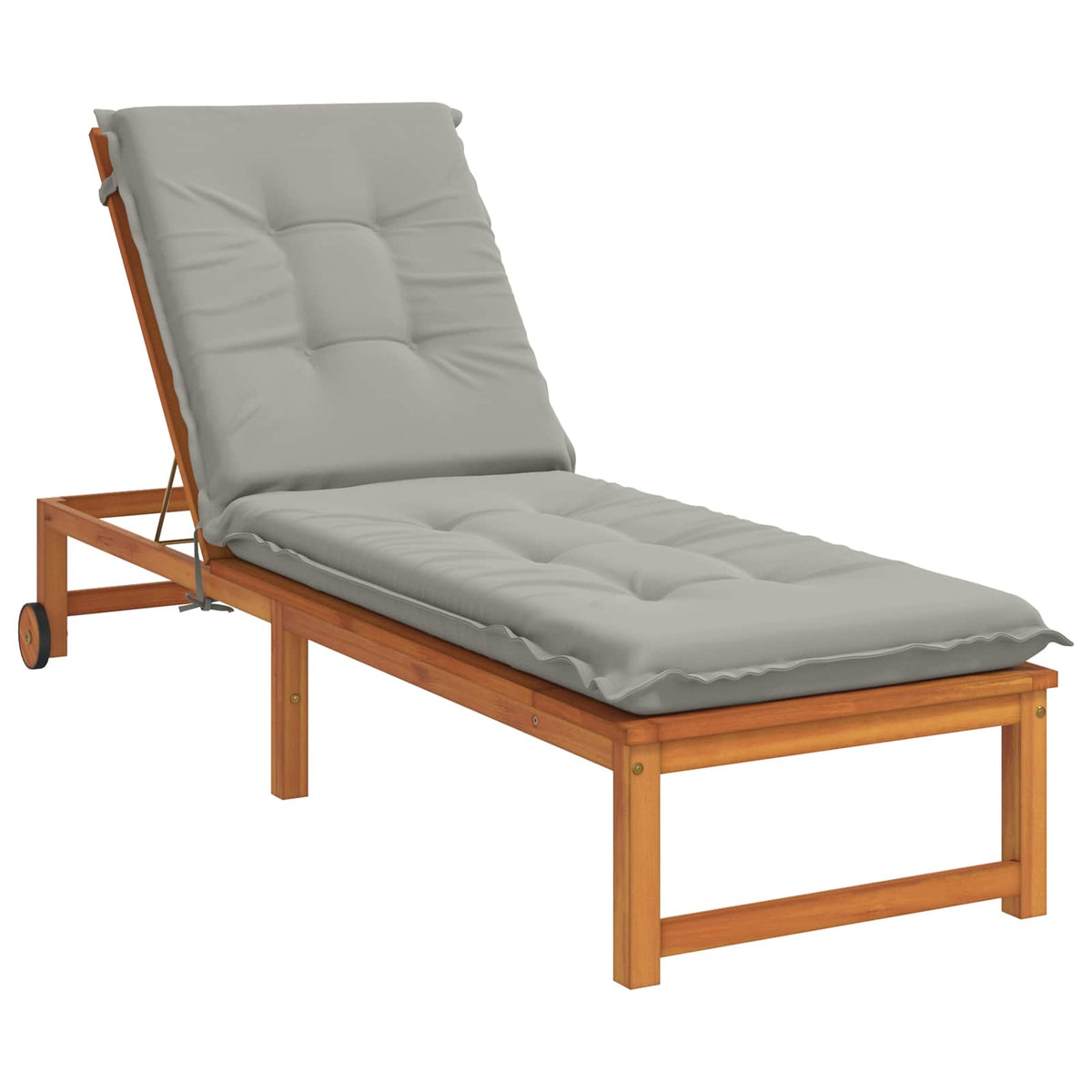 Sunlounger Cushion GEMERT 100% Polyester Grey 190 x 60 x 9 cm
