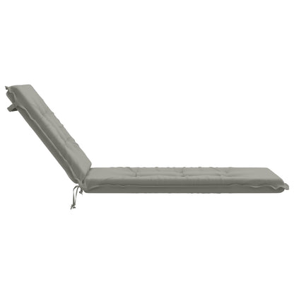 Sunlounger Cushion GEMERT 100% Polyester Grey 190 x 60 x 9 cm
