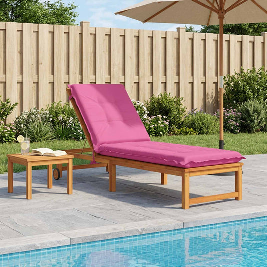 Sunlounger Cushion GEMERT 100% Polyester Pink 190 x 60 x 9 cm