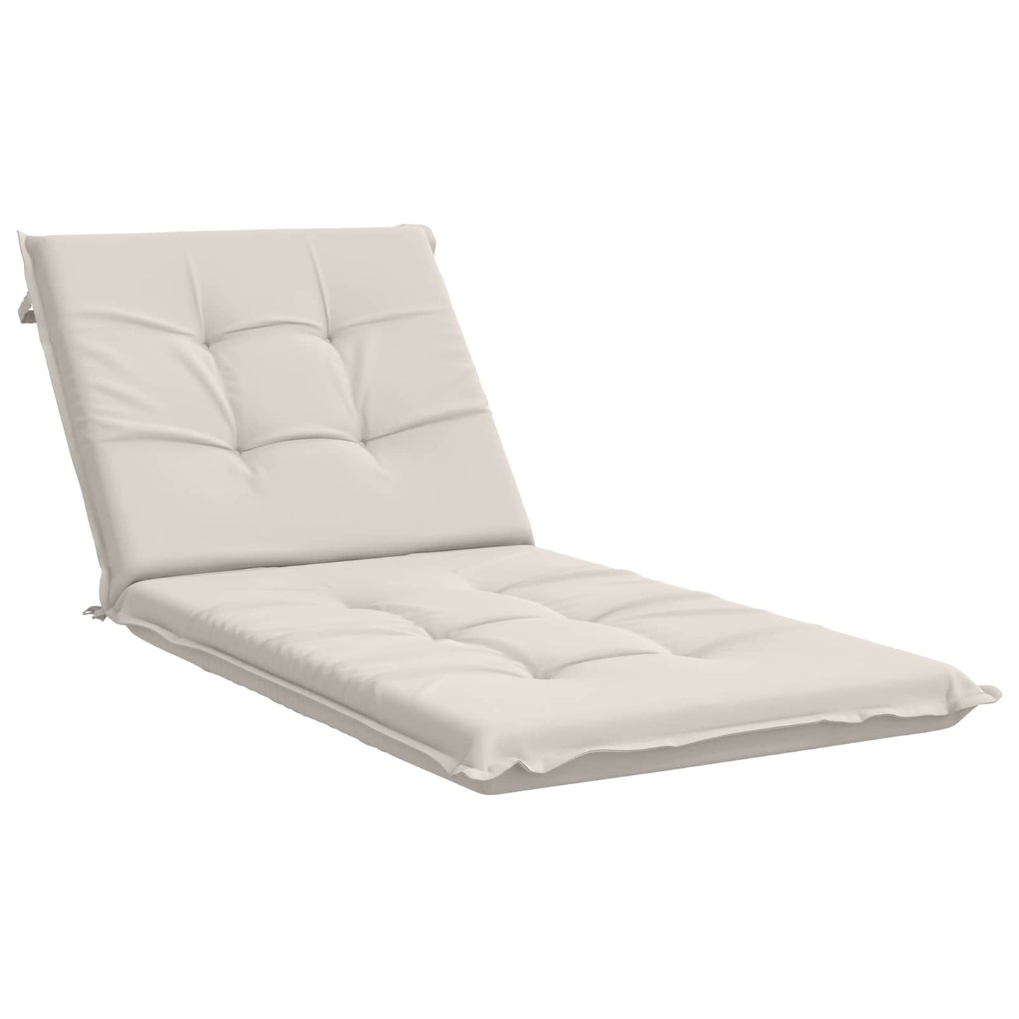 Sunlounger Cushion GEMERT 100% Polyester White 190 x 70 x 9 cm