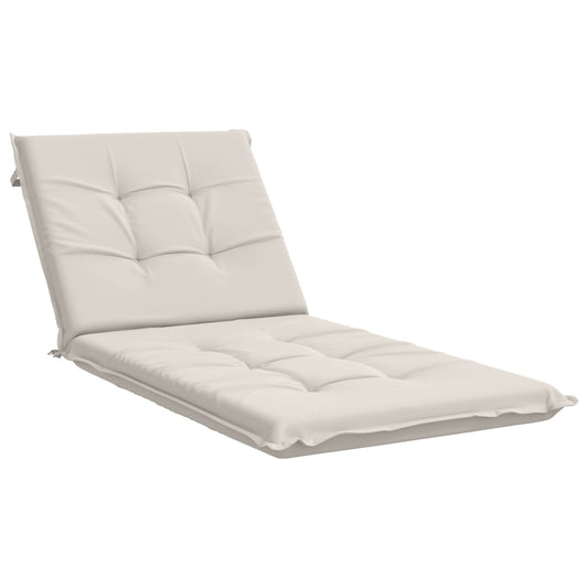 Sunlounger Cushion GEMERT 100% Polyester White 190 x 70 x 9 cm