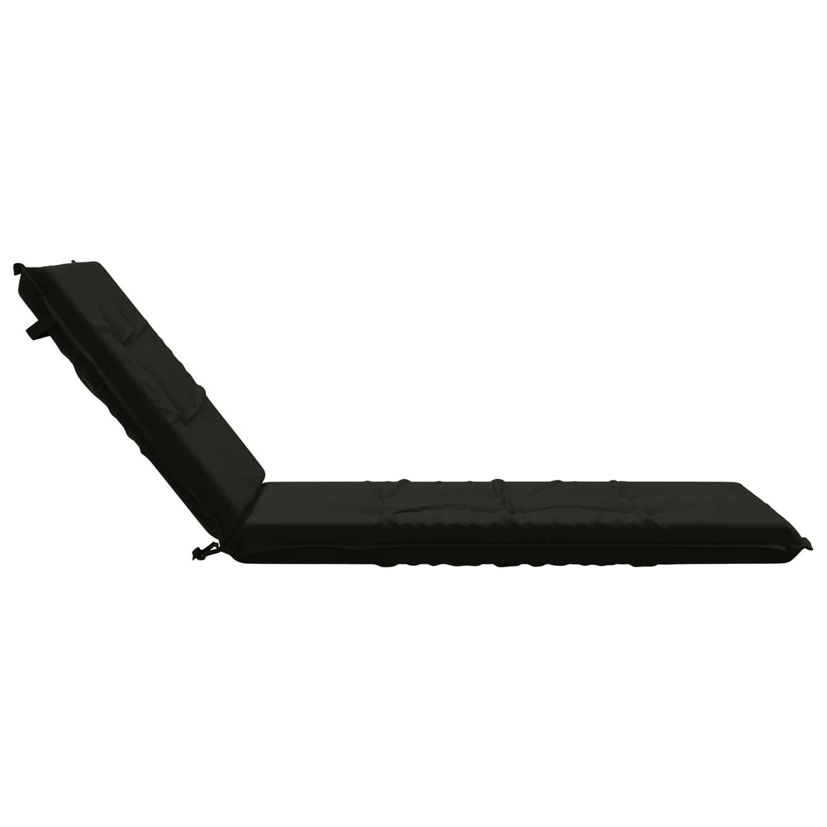 Sunlounger Cushion GEMERT 100% Polyester Black 190 x 70 x 9 cm