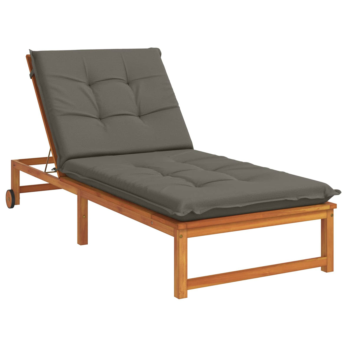 Sunlounger Cushion GEMERT 100% Polyester Grey 190 x 70 x 9 cm