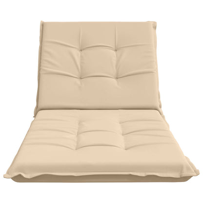 Sunlounger Cushion GEMERT 100% Polyester Cream 190 x 70 x 9 cm