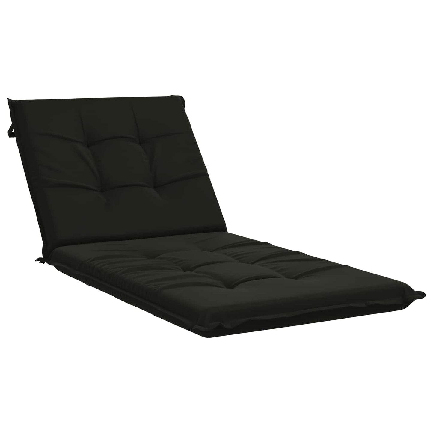 Sunlounger Cushion GEMERT 100% Polyester Black 190 x 70 x 9 cm