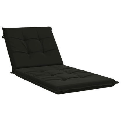 Sunlounger Cushion GEMERT 100% Polyester Black 190 x 70 x 9 cm