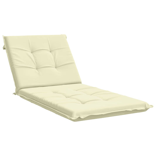 Sunlounger Cushion GEMERT 100% Polyester Cream 190 x 70 x 9 cm
