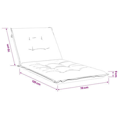 Sunlounger Cushion GEMERT 100% Polyester Pink 190 x 70 x 9 cm
