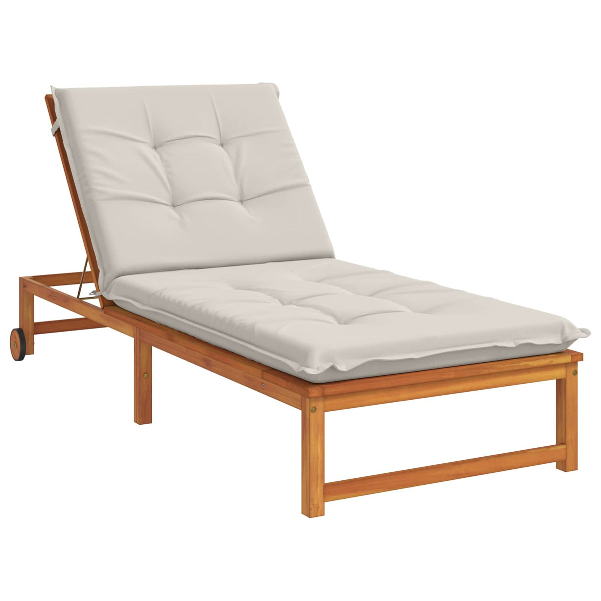 Sunlounger Cushion GEMERT 100% Polyester White 190 x 80 x 9 cm