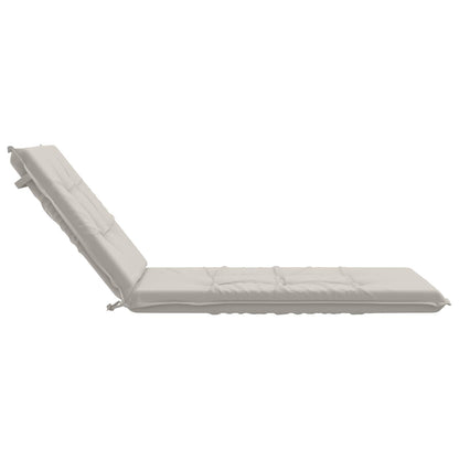 Sunlounger Cushion GEMERT 100% Polyester White 190 x 80 x 9 cm