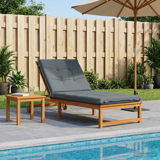 Sunlounger Cushion GEMERT 100% Polyester Blue 190 x 80 x 9 cm