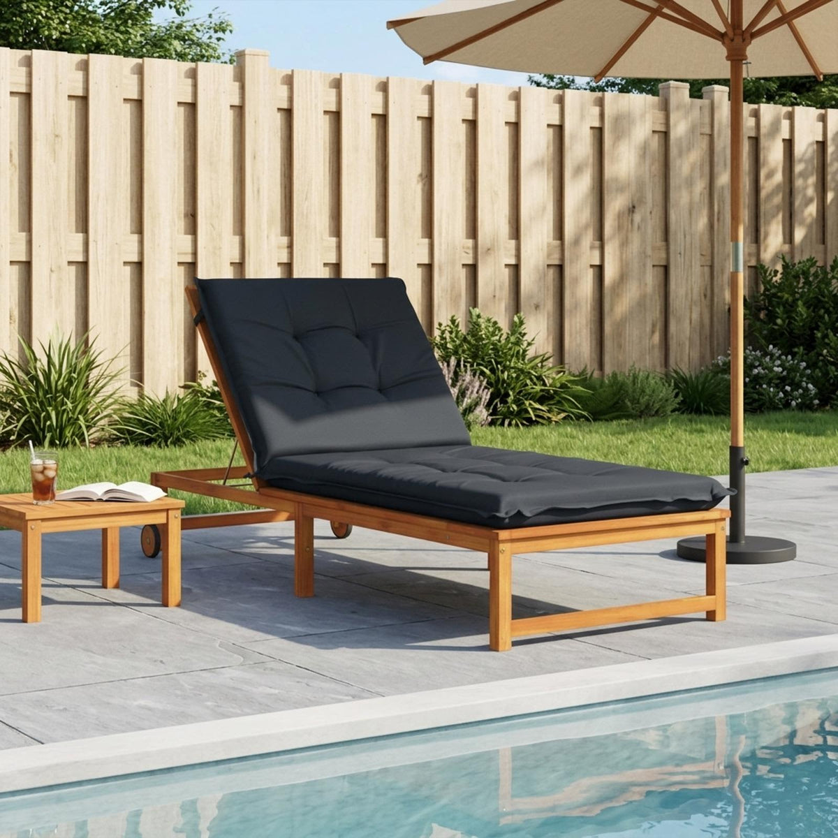 Sunlounger Cushion GEMERT 100% Polyester Dark Blue