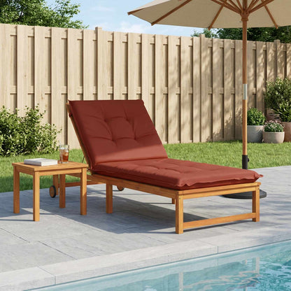 Sunlounger Cushion GEMERT 100% Polyester Red 190 x 70 x 9 cm