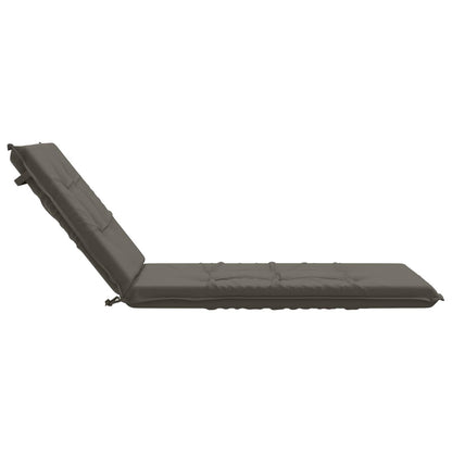 Sunlounger Cushion GEMERT 100% Polyester Grey 190 x 80 x 9 cm