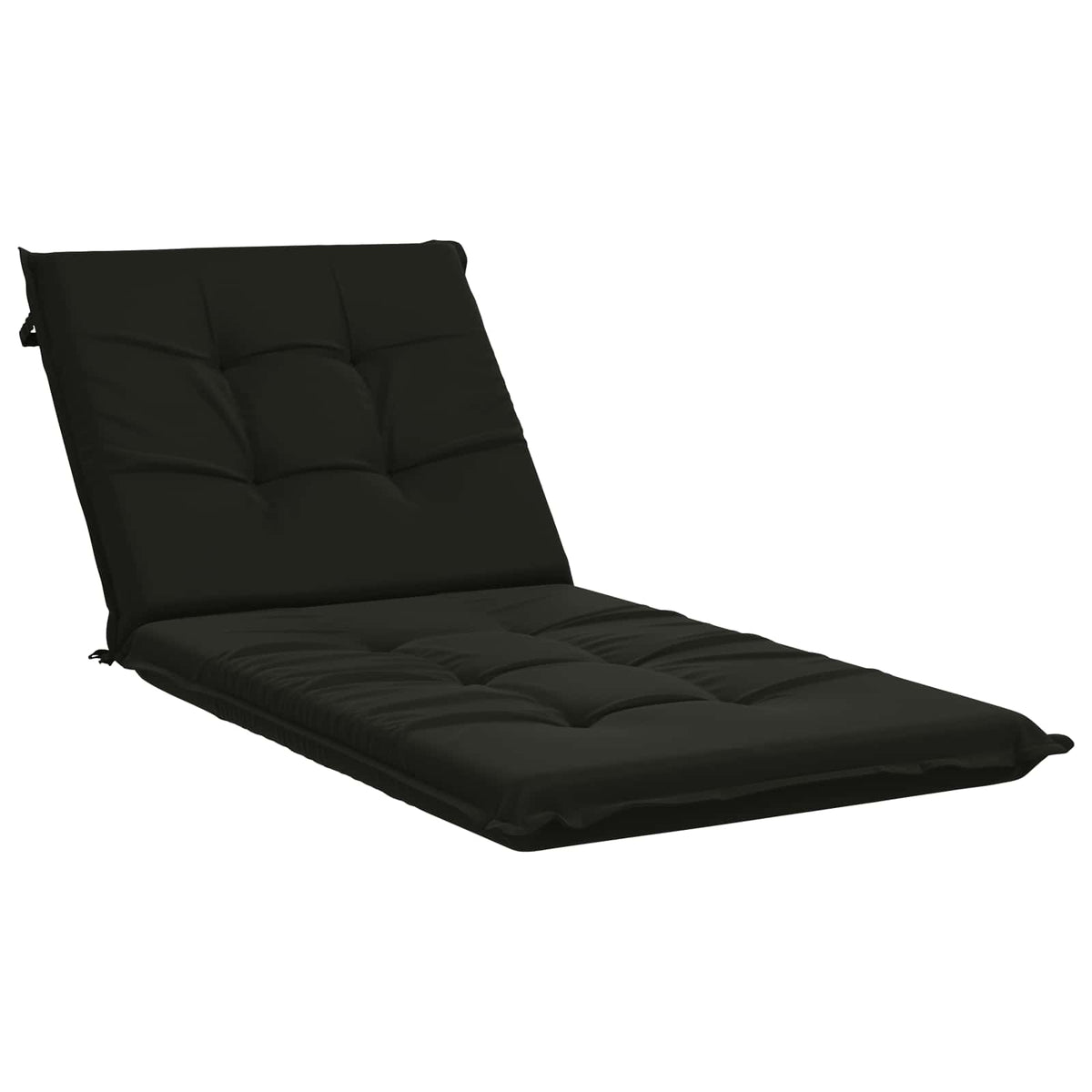Sunlounger Cushion GEMERT 100% Polyester Black 190 x 80 x 9 cm