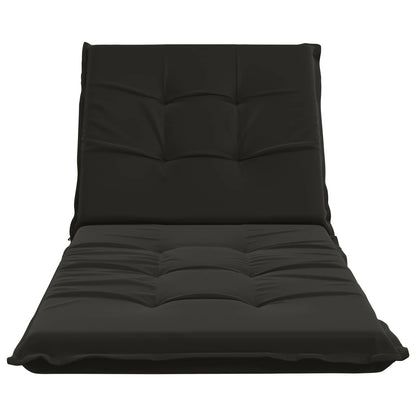Sunlounger Cushion GEMERT 100% Polyester Black 190 x 80 x 9 cm