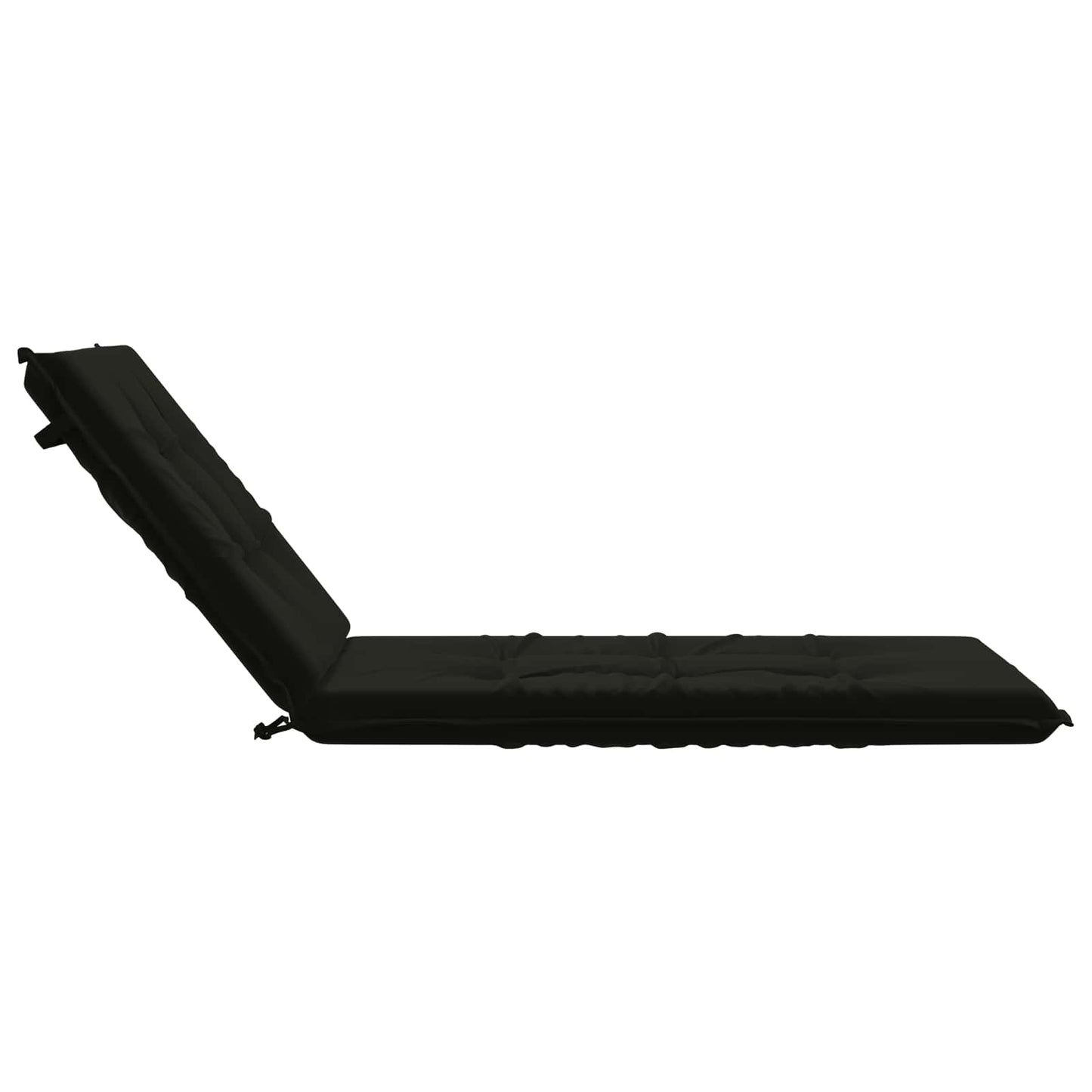 Sunlounger Cushion GEMERT 100% Polyester Black 190 x 80 x 9 cm